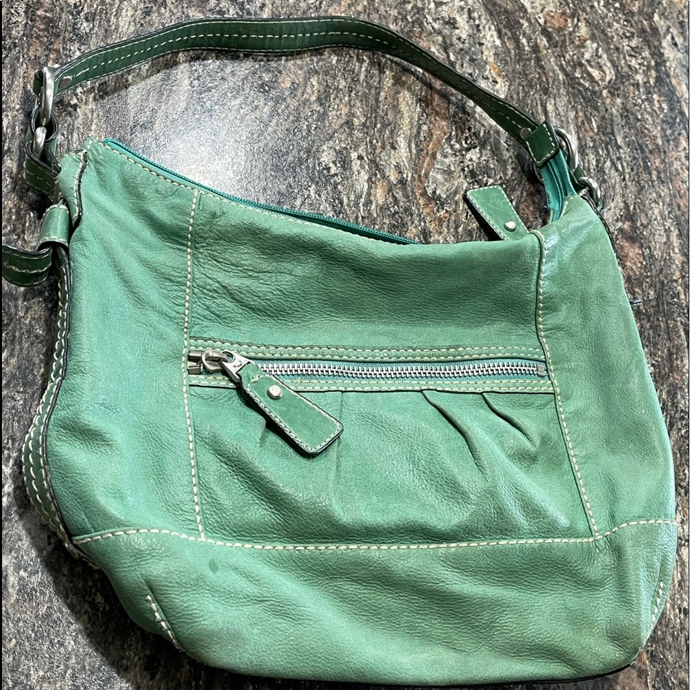Green Leather Fossil Hobo Purse